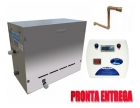 Sauna Vapor Steam Inox 12 Kw 220BIF + Quadro Digital B + Kit COBRE 1.1/2 Sodramar